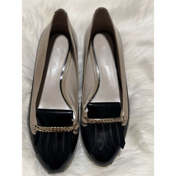 Jason Wu stacked Kiltie Oxford leather loafers two tone 37.5 - Picture 1 of 15